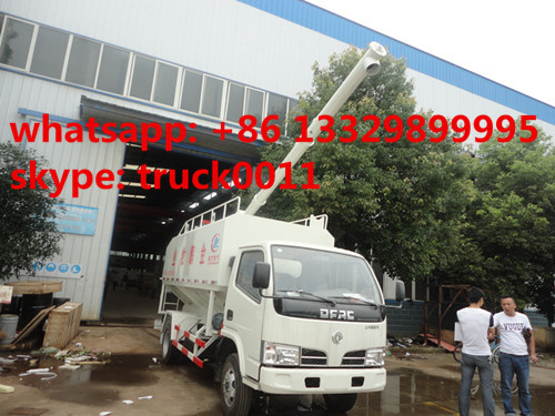 Dongfeng mini 8cubic meters 4tons bulk animal feed transported truck for sale