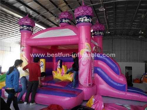 Commercial Giant Inflatable princess Castle with slide