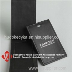 Folding Leather Card Holder/Garment Hang Tag