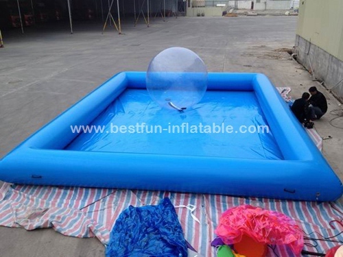 Giant blue inflatable pool adult size inflatable pool