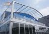 Glass Wall Double Decker Tents Semi Permanent Double Wing Door