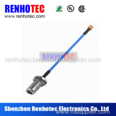 blue regid female N to I-Pex rf cable wire assembly