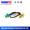 gold plated rf connector wire with female qma to male rca
