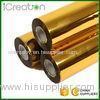 PET Printing Gold Flat Hot Stamping Foil 12 Micron Thickness MSDS Certificated