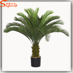 Manufacturer fiberglass fake decorative ornamental artificial indoor cycas palm tree cycas revoluta made in china