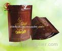 Custom Printed Zipper Coffee Storage Bags for Food Packaging FDA / ROHS / QS