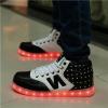 Fashion Unisex LED Shoes For Men And Women High Upper LED Sneaker Shoes USB Charging Light Up Shoes