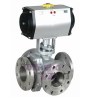 4Way Flange Pneumatic Ball Valve