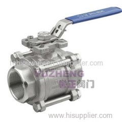 3PC Stainless Steel Ball Valve With ISO5211 Pad