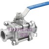 3PC Stainless Steel Clamp Ends Ball Valve