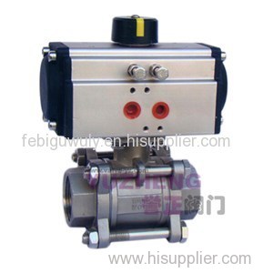 3 PC Inner Thread Pneumatic Ball Valve