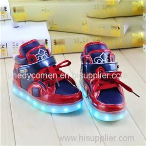 Autumn&Winter Kids LED Shoes Top USB Charging Light Up Flashing Sneakers Custom LED Simulation Shoes