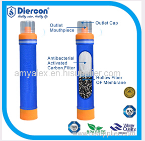 Diercon life water filtration straw meeting EPA drinking water standards water filter