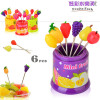 Korean cartoon stainless steel fruit fork set/Fashion cute fruit toothpick/8 installed/Salad fork/Small animal fork