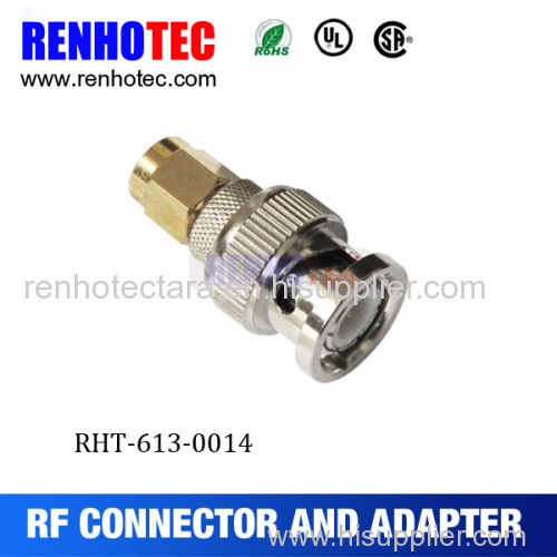 mini gold plated male sma to bnc coax adapter rf connector