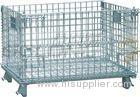 Durable Recyclable Galvanized Wire Container Storage Cages Foldable With Side