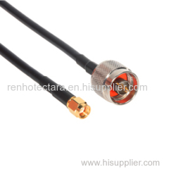 male n type rf connector to male sma adapter rg6 cable