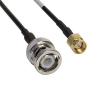 nickel plated male bnc type connector to male sma cable