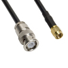 nickel plated male bnc type connector to male sma cable