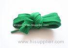 Polyester Oval Shoe Laces / Green Shoe Laces Custom Printed Durable