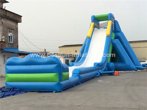 Giant Single Lane Inflatable Hippo Jumbo Water Slide