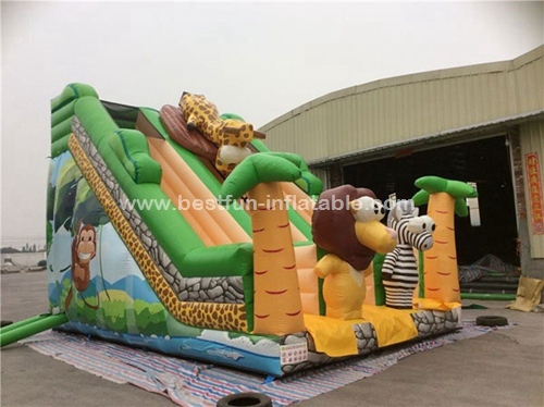 Inflatable jumper slide bouncer jungle