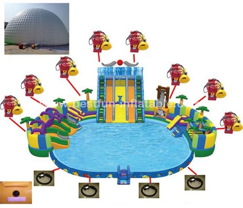 Large Amusement Park Inflatable Water Slide