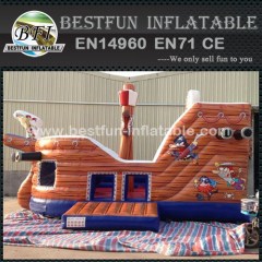Pirate ship theme inflatable slide for children