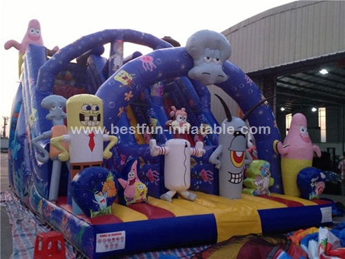 Sponge Bob Inflatable Slide Gaint Inflatable Bouncy Slide Inflatable Kids Air Jumper