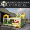 Tropical forests jungle inflatable bouncer slide for sale