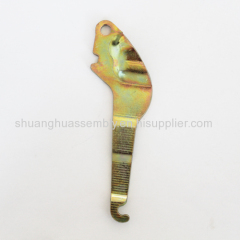 Parking brake lever for hydraulic rear drum brake