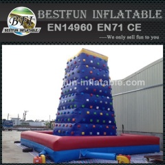 Giant adult inflatable rock climbing wall with mattress