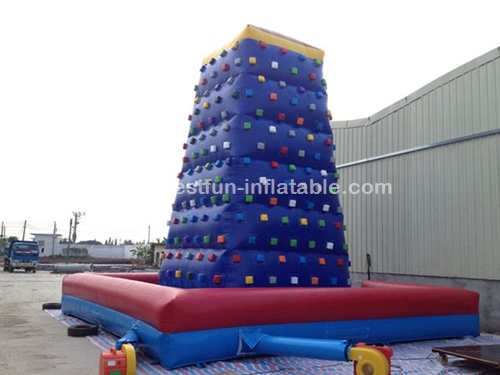 Giant adult inflatable rock climbing wall with mattress