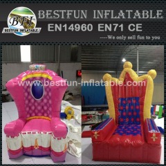 Hot sale custom golden inflatable princess chair