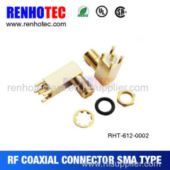 sma supplier 90 degree soldering female sma type rf connector