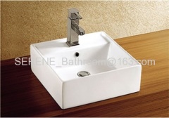 Hot sell sanitary ware Square ceramic white color wash basin