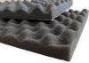 Self - adhesive PU Foam Insulation Material Black Wavy Shape For Noise Reduction