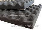 Self - adhesive PU Foam Insulation Material Black Wavy Shape For Noise Reduction