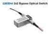 2x2 Bypass Mechanical Fiber Optic Switch 1310 / 1550nm Latching OXC system
