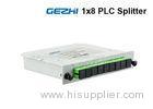 1x8 Plug - in Optical Fiber PLC Splitter Mini With SC / APC adaptor