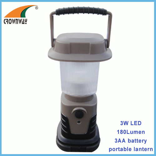 3W Led camping light 180Lumen high powe portable lantern 3*AA hook tent lamp