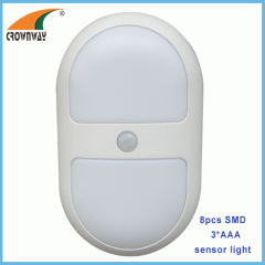 SMD sensor light 80Lumen motion cordless lamp 80Lumen cabinet lamp 3*AA battery infrared motion sticker light