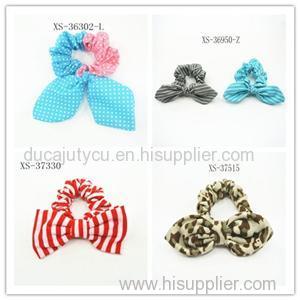 Cute Polyester Bow Knot Scrunchies