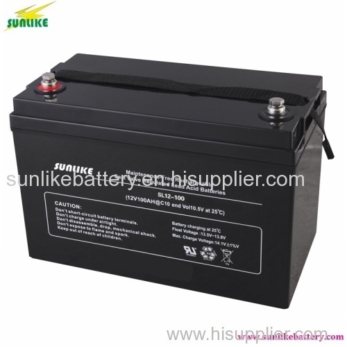 Deep Cycle Gel Sealed AGM Battery 12V100ah for Solar