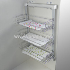 Side Mounted Three Tier Pull Out Basket