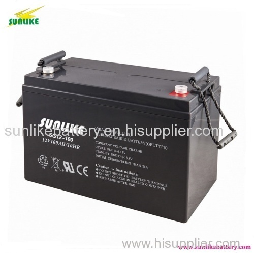 SLA Deep Cycle Solar Gel Battery 12V100ah for Solar Power