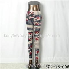 SD2-18-006 Fashion Knitting Trend National Flag Special Legging