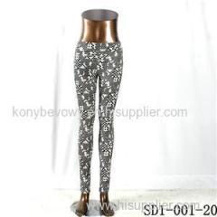 SD1-001-20 Black And White Hippie Woven Jacquard Lady Pants