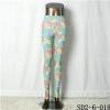 SD2-6-018 Popular Knit Fashion Maple Leaf Print Slim Leggings