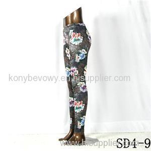 SD4-9 Fashion Sport High-waist Flower Yoga Leggings